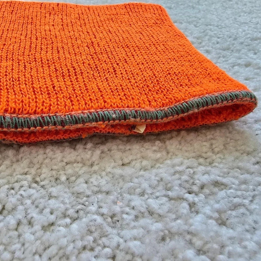 Blaze Orange Hunting Neck Warmer Gaiter Ear Band‎ 1980s Vintage